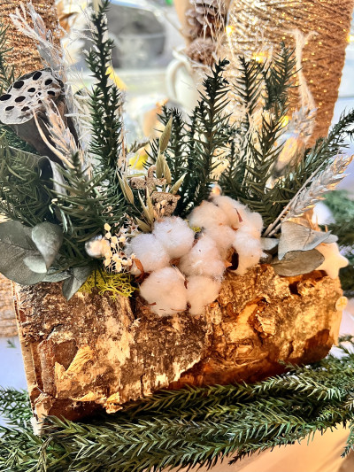 Atelier « Centre de table en véritable bûche en bois »