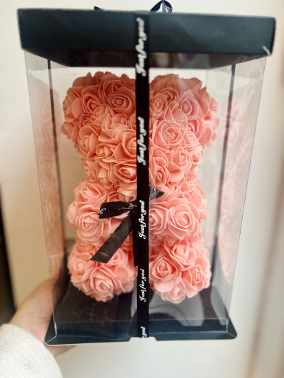 Ours « Coeur Passion » en roses