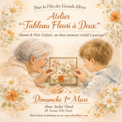 Atelier Spécial Fête des Grands - Mères - Tableau Fleuri à Deux
