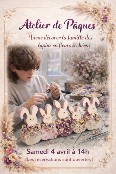 Atelier enfant à Paris – Atelier de Pâques en fleurs séchées