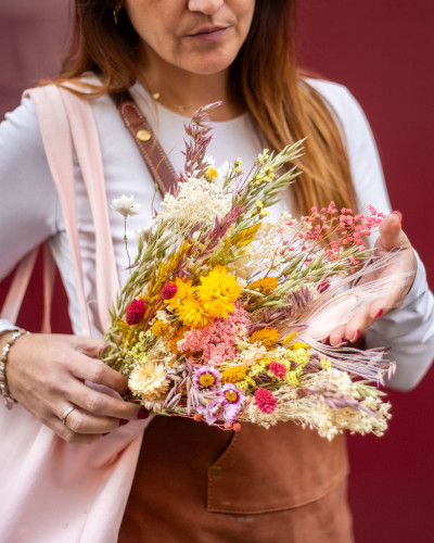 Bouquet Aurore Fleurie- Bouquet de fleurs séchées printanier