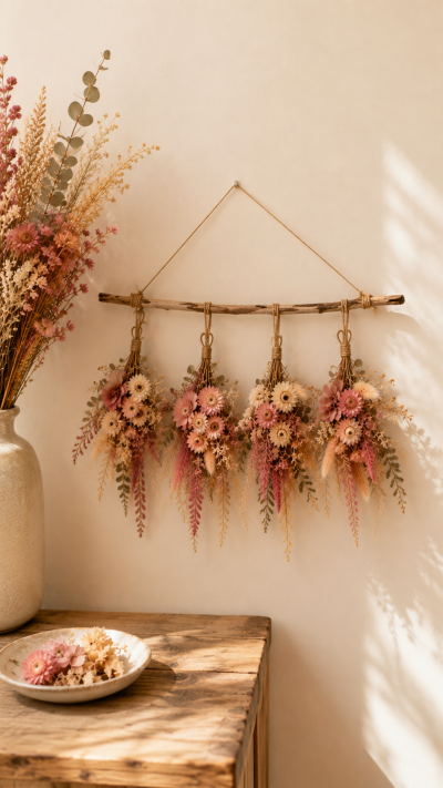 Suspension Fleurie — Atelier fleurs séchées