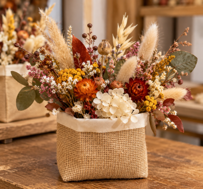Pochette fleurie d’automne