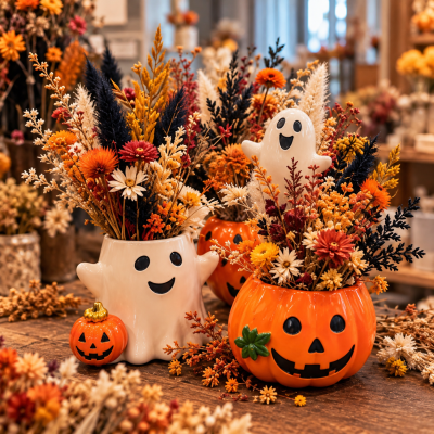 Citrouille ou fantôme Fleurie – Spécial Halloween