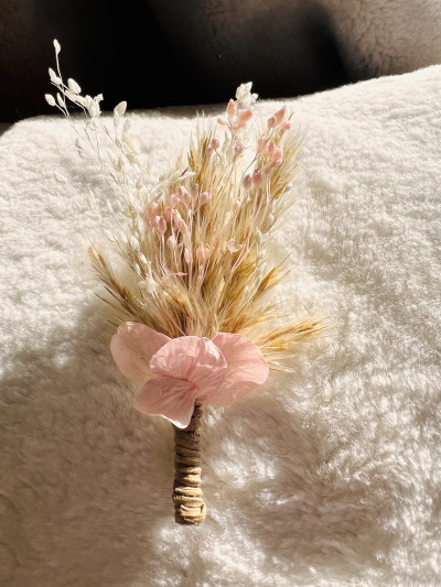 Boutonnière de Marié Pink Vintage