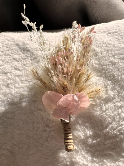 Boutonnière de Marié Pink Vintage