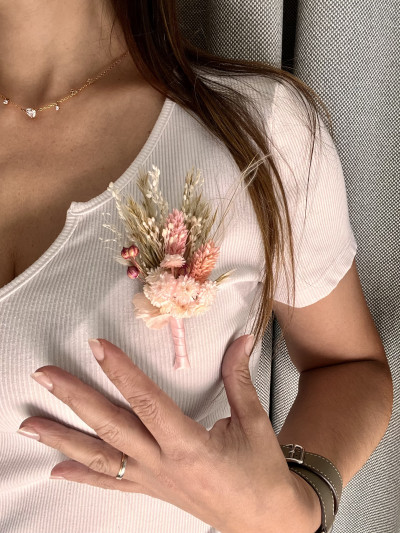 Broche Immortelle Rose